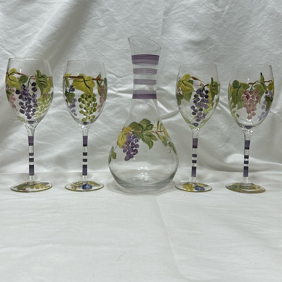 Wine Carafe & wine goblets set - Picture 1 of 15